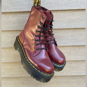 Dr Martens cherry red jadon boots